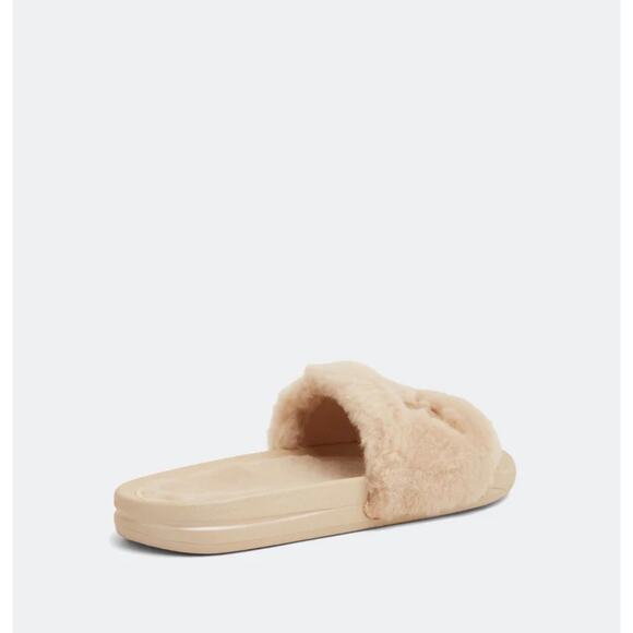 New men’s APL shearling slides sandals champagne size 15 main image 5